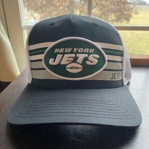 New York Jets 47 Brand Adjustable Black Trucker Hat
